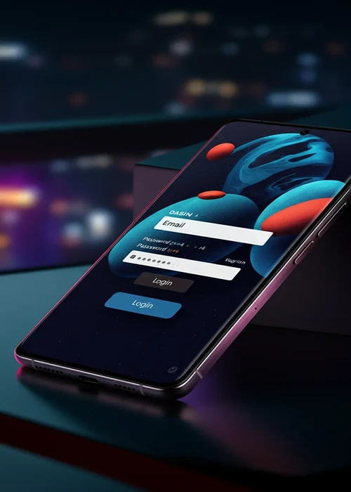 Interface de login Lucky8 avec connexion sociale intégrée